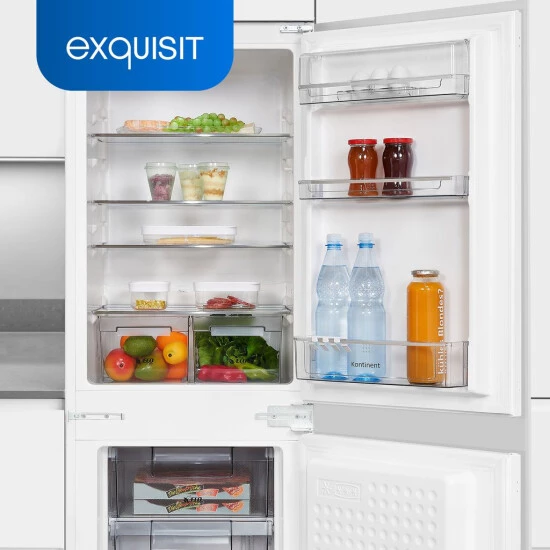Aktion 🤩 Exquisit Einbau-Kühl-Gefrierkombination EKGC225-40-110F Weiss | Einbaugerät | Schlepptürmontage | 173 L Nutzinhalt | Weiß 🛒 4 Aktion 🤩 Exquisit Einbau-Kühl-Gefrierkombination EKGC225-40-110F Weiss | Einbaugerät | Schlepptürmontage | 173 L Nutzinhalt | Weiß 🛒 – Bild 2