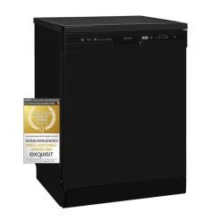 Rabatt 🌟 Exquisit Geschirrspüler GSP6312-030D Schwarz | Auto-Door-Open | 12 Maßgedecke | 6 Programme | LED-Anzeige | Startzeitvorwahl | Tassenablage | Höhenverstellbarer Oberkorb | Wasserenthärter 😉