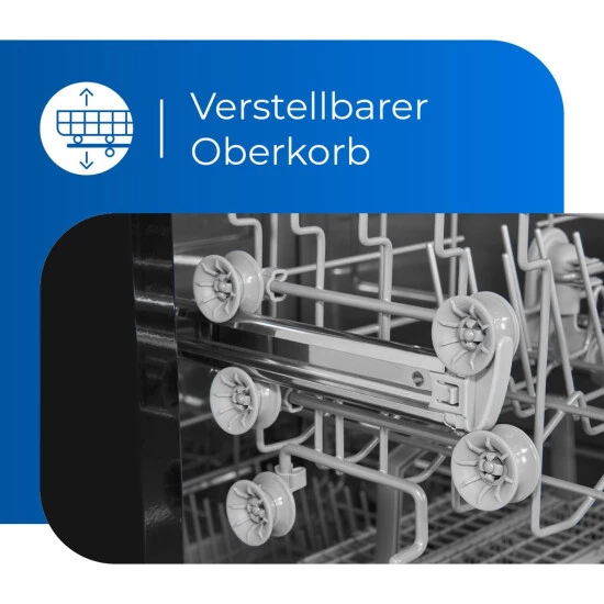Rabatt 🌟 Exquisit Geschirrspüler GSP6312-030D Schwarz | Auto-Door-Open | 12 Maßgedecke | 6 Programme | LED-Anzeige | Startzeitvorwahl | Tassenablage | Höhenverstellbarer Oberkorb | Wasserenthärter 😉 5 Rabatt 🌟 Exquisit Geschirrspüler GSP6312-030D Schwarz | Auto-Door-Open | 12 Maßgedecke | 6 Programme | LED-Anzeige | Startzeitvorwahl | Tassenablage | Höhenverstellbarer Oberkorb | Wasserenthärter 😉 – Bild 3