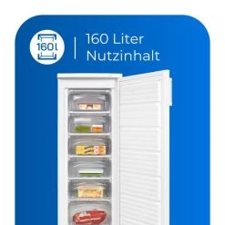 Budget 🔥 Exquisit Gefrierschrank GS235-H-040E Weiss | Standgerät | 160 L Volumen | Weiß 🎁 -Exquisit Verkaufsladen unnamed file 104