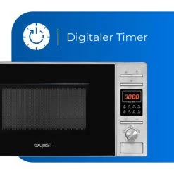 Auslauf 🤩 Exquisit Mikrowelle MW 820 DI | 700 Watt | Silber 😍 -Exquisit Verkaufsladen unnamed file 1043