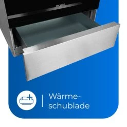 Neu 😀 Exquisit EHI 60-3.1 Inox Elektro-Standherd | Induktions-Kochfeld | Ober- / Unterhitze | Grill | Umluft | Multifunktionsbackofen | Inox ❤️ -Exquisit Verkaufsladen unnamed file 1052