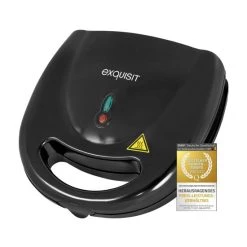 Großhandel 🧨 Exquisit ST 3101 Sw Sandwichmaker |Anti-haft Beschichtung | Überhitzungsschutz | Schwarz 😉