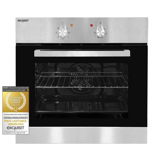 Budget 🛒 Exquisit EBE 555-2 U Elektro-Einbaubackofen | Grill | Ober- / Unterhitze | Umluft | Inox 🎁 3 Budget 🛒 Exquisit EBE 555-2 U Elektro-Einbaubackofen | Grill | Ober- / Unterhitze | Umluft | Inox 🎁