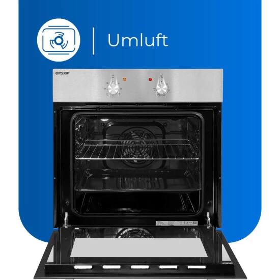 Budget 🛒 Exquisit EBE 555-2 U Elektro-Einbaubackofen | Grill | Ober- / Unterhitze | Umluft | Inox 🎁 5 Budget 🛒 Exquisit EBE 555-2 U Elektro-Einbaubackofen | Grill | Ober- / Unterhitze | Umluft | Inox 🎁 – Bild 3