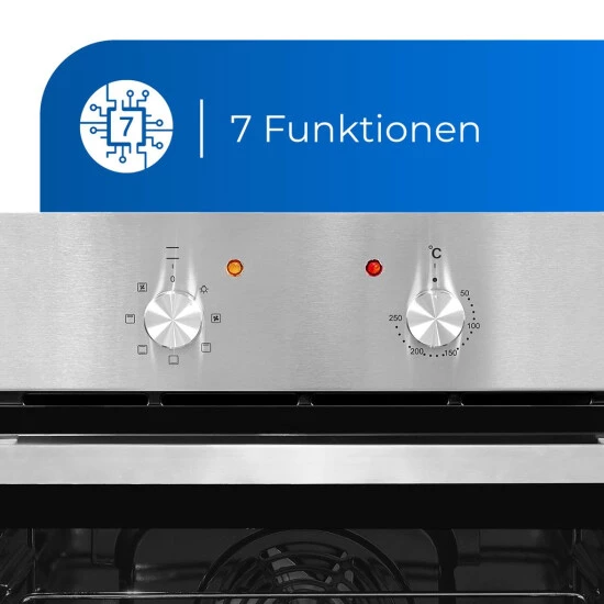 Budget 🛒 Exquisit EBE 555-2 U Elektro-Einbaubackofen | Grill | Ober- / Unterhitze | Umluft | Inox 🎁 6 Budget 🛒 Exquisit EBE 555-2 U Elektro-Einbaubackofen | Grill | Ober- / Unterhitze | Umluft | Inox 🎁 – Bild 4