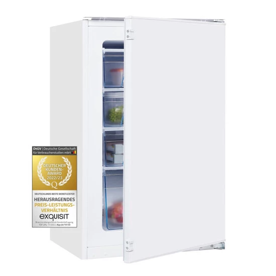 Angebote 🤩 Exquisit Einbaugefrierschrank EGS101-080F | Einbaugerät | Schlepptürmontage | 77 L Volumen | Weiß ✨ 3 Angebote 🤩 Exquisit Einbaugefrierschrank EGS101-080F | Einbaugerät | Schlepptürmontage | 77 L Volumen | Weiß ✨