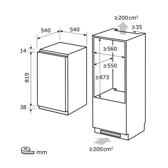 Angebote 🤩 Exquisit Einbaugefrierschrank EGS101-080F | Einbaugerät | Schlepptürmontage | 77 L Volumen | Weiß ✨ 8 Angebote 🤩 Exquisit Einbaugefrierschrank EGS101-080F | Einbaugerät | Schlepptürmontage | 77 L Volumen | Weiß ✨ – Bild 6