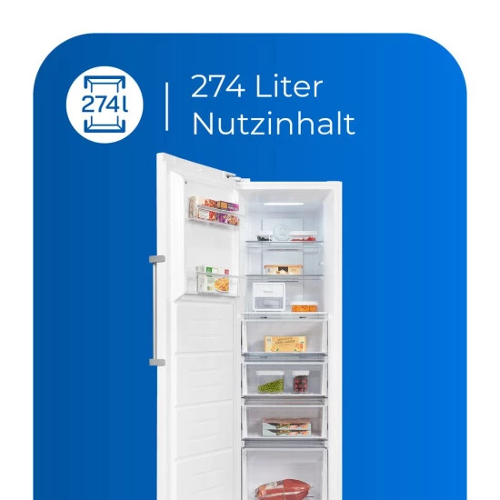 Neu 🧨 Exquisit Gefrierschrank GS295-NF-H-040E Weiss | 274 L Nutzinhalt | Weiß ✔️ 6 Neu 🧨 Exquisit Gefrierschrank GS295-NF-H-040E Weiss | 274 L Nutzinhalt | Weiß ✔️ – Bild 4