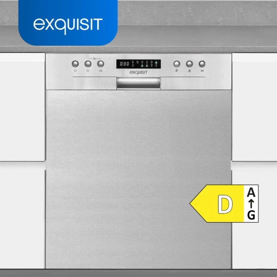 Großhandel 👍 Exquisit Einbaugeschirrspüler EGSP9313-EF-030E Inox | Edelstahlfront | 13 Gedecke | Inox 🛒 4 Großhandel 👍 Exquisit Einbaugeschirrspüler EGSP9313-EF-030E Inox | Edelstahlfront | 13 Gedecke | Inox 🛒 – Bild 2