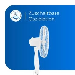 Neu ❤️ Exquisit Standventilator VS 35064 We| Pianokey | 50 Watt | Oszillation | Weiß ⌛ -Exquisit Verkaufsladen unnamed file 1204