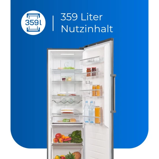 Großhandel 🥰 Exquisit Kühlschrank KS360-V-HE-040E Inoxlook | 359 L Nutzinhalt | Edelstahloptik 🧨 6 Großhandel 🥰 Exquisit Kühlschrank KS360-V-HE-040E Inoxlook | 359 L Nutzinhalt | Edelstahloptik 🧨 – Bild 4