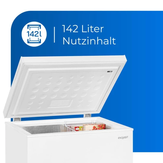 Rabatt ✨ Exquisit Gefriertruhe GT150-E-040E Weiss | Standgerät | 145 L Volumen | Weiß 😉 5 Rabatt ✨ Exquisit Gefriertruhe GT150-E-040E Weiss | Standgerät | 145 L Volumen | Weiß 😉 – Bild 3