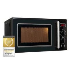 Auslauf 👏 Exquisit Mikrowelle RMW720-3GDIG Schwarz | 20 Liter Nutzinhalt | 700 Watt | Schwarz 🎁