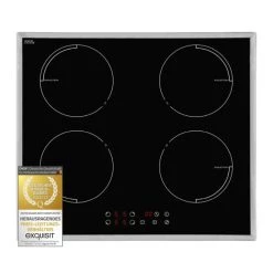 Auslauf 😉 Exquisit EKI 2.2 R Induktions Kochfeld | Touch Control | 4 Kochstellen | Timer | Inoxrahmen 🧨