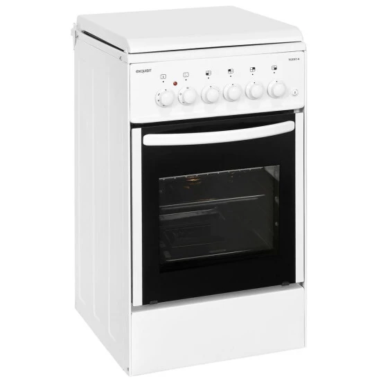 Großhandel 🎁 Exquisit Gasherd TGE 57-4 | Gas-Standherd | Gaskochfeld | 50 Liter Elektro-Garraum | Weiß ✔️ 3 Großhandel 🎁 Exquisit Gasherd TGE 57-4 | Gas-Standherd | Gaskochfeld | 50 Liter Elektro-Garraum | Weiß ✔️