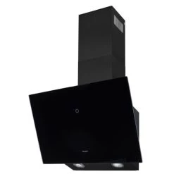 Schlussverkauf 💯 Exquisit KFD 60-8.1 Kopffrei-Dunstabzugshaube | Glasschirm | LED-Beleuchtung | Kamin: Inox | Schwarz ⌛