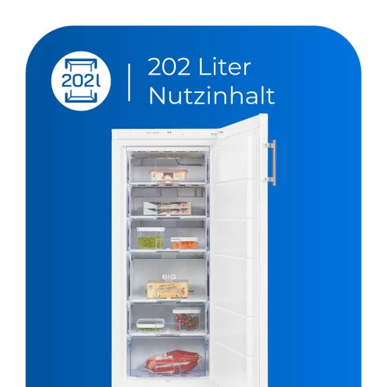 Aktion 🎉 Exquisit Gefrierschrank GS22-H-280E Weiss | Standgerät | 202 L Volumen | Weiß 🔥 6 Aktion 🎉 Exquisit Gefrierschrank GS22-H-280E Weiss | Standgerät | 202 L Volumen | Weiß 🔥 – Bild 4