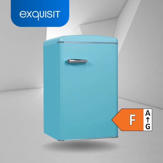 Schlussverkauf 🌟 Exquisit Retrokühlschrank RKS120-V-H-160F Taubenblau | Standgerät | 122 L Volumen | Taubenblau 😉 4 Schlussverkauf 🌟 Exquisit Retrokühlschrank RKS120-V-H-160F Taubenblau | Standgerät | 122 L Volumen | Taubenblau 😉 – Bild 2