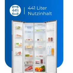 Rabatt ✨ Exquisit Side-by-Side SBS46-010F Inoxlook | Standgerät | 441 L Volumen | Inoxlook 🔥 -Exquisit Verkaufsladen unnamed file 1485