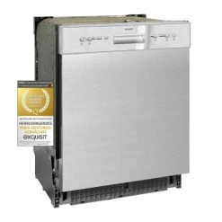Am billigsten 🤩 Exquisit Geschirrspüler EGSP6112-EF-030E Inox | Einbaugeschirrspüler | 12 Maßgedecke | Inox 💯