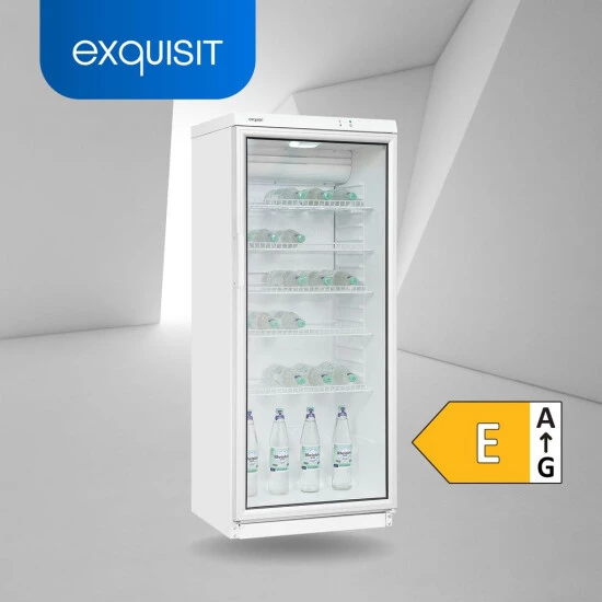 Budget 😍 Exquisit Glastürkühlschrank GKS290-GT-280E Weiss | 290 L Nutzinhalt | Weiß ✔️ 4 Budget 😍 Exquisit Glastürkühlschrank GKS290-GT-280E Weiss | 290 L Nutzinhalt | Weiß ✔️ – Bild 2
