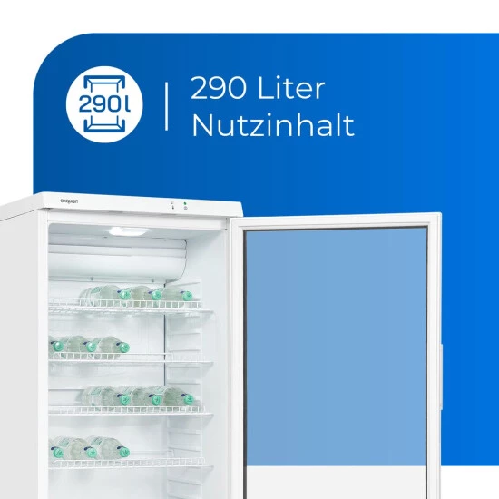 Budget 😍 Exquisit Glastürkühlschrank GKS290-GT-280E Weiss | 290 L Nutzinhalt | Weiß ✔️ 5 Budget 😍 Exquisit Glastürkühlschrank GKS290-GT-280E Weiss | 290 L Nutzinhalt | Weiß ✔️ – Bild 3