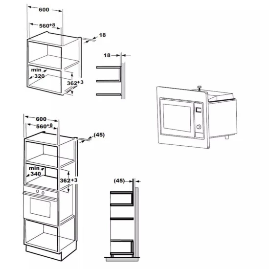 Besorgen ✔️ Exquisit Einbaumikrowelle Edelstahl 20 L EMW20.1G ✨ 7 Besorgen ✔️ Exquisit Einbaumikrowelle Edelstahl 20 L EMW20.1G ✨ – Bild 5