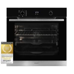 Angebote 🛒 Exquisit EBEP 707-18H Elektro-Einbaubackofen | Ober-/ Unterhitze | Grill | Heißluft | Pyrolyse | Teleskopauszug 👏