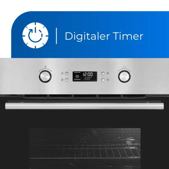 Aktion ❤️ Exquisit Elektrobackofen EBEP 697-3 H | Pyrolyse | Inox-Glas 😉 5 Aktion ❤️ Exquisit Elektrobackofen EBEP 697-3 H | Pyrolyse | Inox-Glas 😉 – Bild 3