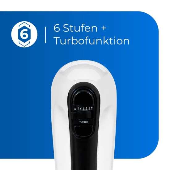 Aktion 😍 Exquisit MH 3003 We | Handmixer | 400 Watt | Turbofunktion | Weiß 🛒 7 Aktion 😍 Exquisit MH 3003 We | Handmixer | 400 Watt | Turbofunktion | Weiß 🛒 – Bild 5
