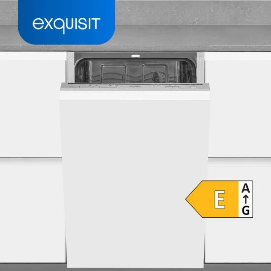 Auslauf 🥰 Exquisit Einbaugeschirrspüler EGSP1009-E-030E Silber | Vollintegriert | 9 Gedecke | Silber 🛒 4 Auslauf 🥰 Exquisit Einbaugeschirrspüler EGSP1009-E-030E Silber | Vollintegriert | 9 Gedecke | Silber 🛒 – Bild 2