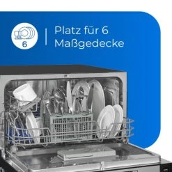 Angebote 😍 Exquisit Einbaugeschirrspüler EGSP1060-E-030F Schwarz | Vollintegriert | 6 Gedecke | Schwarz 🔔 -Exquisit Verkaufsladen unnamed file 1847