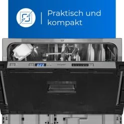 Angebote 😍 Exquisit Einbaugeschirrspüler EGSP1060-E-030F Schwarz | Vollintegriert | 6 Gedecke | Schwarz 🔔 -Exquisit Verkaufsladen unnamed file 1848