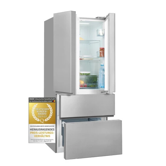 Brandneu 👏 Exquisit Frenchdoor FD430-140-030F Inoxlook | Standgerät | 431 L Volumen | Inoxlook ⌛ 3 Brandneu 👏 Exquisit Frenchdoor FD430-140-030F Inoxlook | Standgerät | 431 L Volumen | Inoxlook ⌛