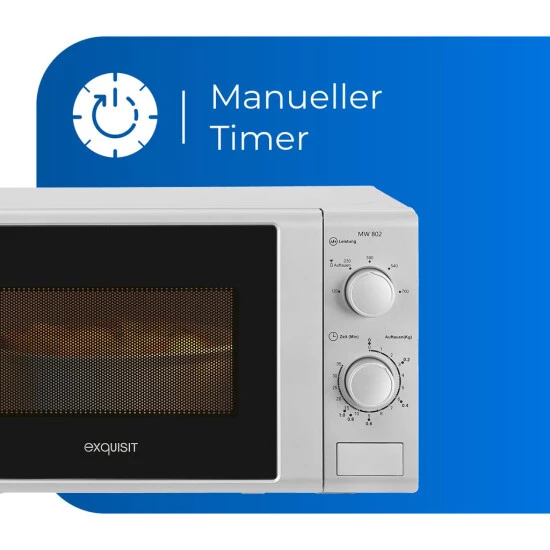 Budget 🎉 Exquisit Mikrowelle MW 802 Silber | 700 Watt | Silber 🔥 4 Budget 🎉 Exquisit Mikrowelle MW 802 Silber | 700 Watt | Silber 🔥 – Bild 3