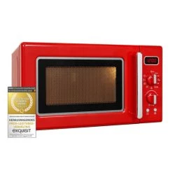 Bestpreis 😍 Exquisit Mikrowelle RMW720-3GDIG Rot | 20 Liter Nutzinhalt | 1000 Watt | Rot 👍