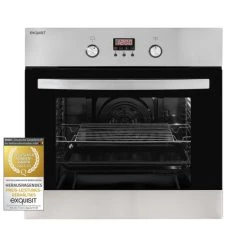 Brandneu ✔️ Exquisit EBE 65-1H Elektro-Einbaubackofen | Ober- / Unterhitze | Grill | Heißluft | Timer 🔔
