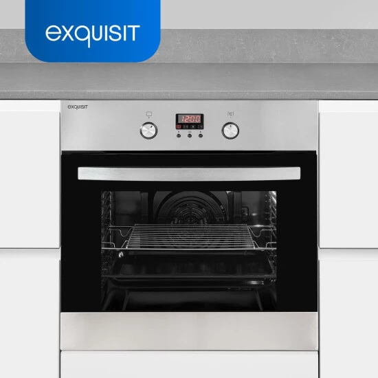 Brandneu ✔️ Exquisit EBE 65-1H Elektro-Einbaubackofen | Ober- / Unterhitze | Grill | Heißluft | Timer 🔔 4 Brandneu ✔️ Exquisit EBE 65-1H Elektro-Einbaubackofen | Ober- / Unterhitze | Grill | Heißluft | Timer 🔔 – Bild 2