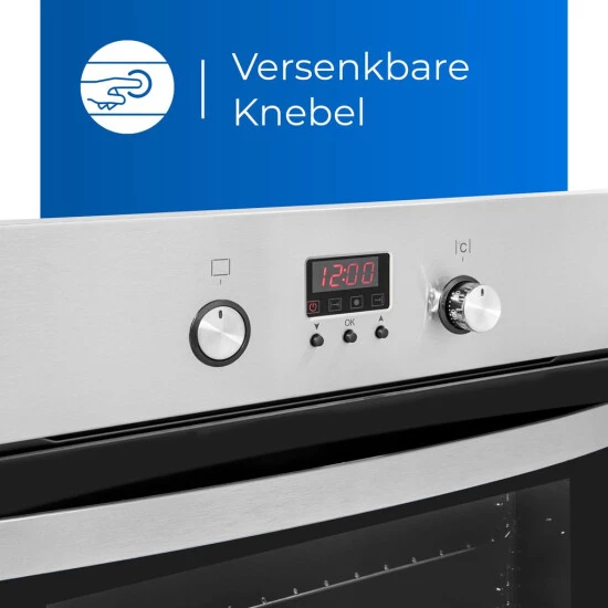 Brandneu ✔️ Exquisit EBE 65-1H Elektro-Einbaubackofen | Ober- / Unterhitze | Grill | Heißluft | Timer 🔔 5 Brandneu ✔️ Exquisit EBE 65-1H Elektro-Einbaubackofen | Ober- / Unterhitze | Grill | Heißluft | Timer 🔔 – Bild 3