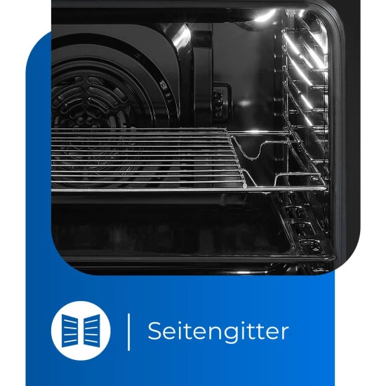 Brandneu ✔️ Exquisit EBE 65-1H Elektro-Einbaubackofen | Ober- / Unterhitze | Grill | Heißluft | Timer 🔔 7 Brandneu ✔️ Exquisit EBE 65-1H Elektro-Einbaubackofen | Ober- / Unterhitze | Grill | Heißluft | Timer 🔔 – Bild 5