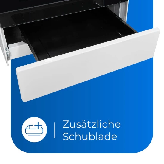 Rabatt ⌛ Exquisit ECM 6-4 BZ Elektro-Standherd | Glaskeramik | 4 Kochstellen | Bräter-u. Zweikreiszone | Grill | Umluft | Inox 🎉 5 Rabatt ⌛ Exquisit ECM 6-4 BZ Elektro-Standherd | Glaskeramik | 4 Kochstellen | Bräter-u. Zweikreiszone | Grill | Umluft | Inox 🎉 – Bild 3