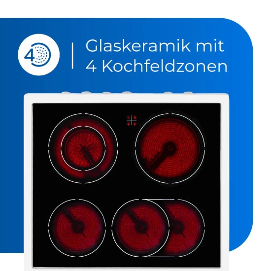 Rabatt ⌛ Exquisit ECM 6-4 BZ Elektro-Standherd | Glaskeramik | 4 Kochstellen | Bräter-u. Zweikreiszone | Grill | Umluft | Inox 🎉 6 Rabatt ⌛ Exquisit ECM 6-4 BZ Elektro-Standherd | Glaskeramik | 4 Kochstellen | Bräter-u. Zweikreiszone | Grill | Umluft | Inox 🎉 – Bild 4