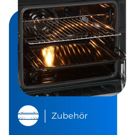 Rabatt ⌛ Exquisit ECM 6-4 BZ Elektro-Standherd | Glaskeramik | 4 Kochstellen | Bräter-u. Zweikreiszone | Grill | Umluft | Inox 🎉 7 Rabatt ⌛ Exquisit ECM 6-4 BZ Elektro-Standherd | Glaskeramik | 4 Kochstellen | Bräter-u. Zweikreiszone | Grill | Umluft | Inox 🎉 – Bild 5
