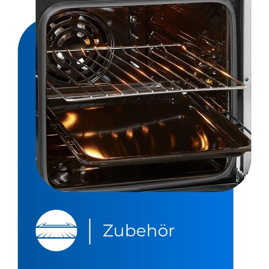 Großhandel 😍 Exquisit ECM 5-4 I BZ Elektro-Standherd Glaskeramik | 4 Kochstellen | Bräter-u. Zweikreiszone |Grill, Umluft | Inox 🤩 7 Großhandel 😍 Exquisit ECM 5-4 I BZ Elektro-Standherd Glaskeramik | 4 Kochstellen | Bräter-u. Zweikreiszone |Grill, Umluft | Inox 🤩 – Bild 5
