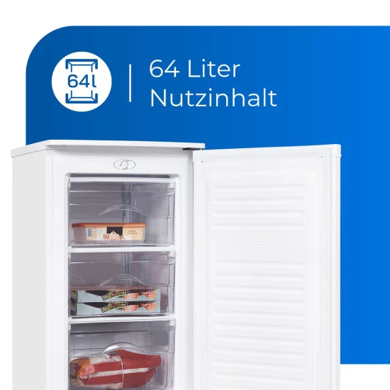 Neu ⌛ Exquisit Gefrierschrank GS111-040E Weiss | Standgerät | 64 L Volumen | Weiß 👍 5 Neu ⌛ Exquisit Gefrierschrank GS111-040E Weiss | Standgerät | 64 L Volumen | Weiß 👍 – Bild 3