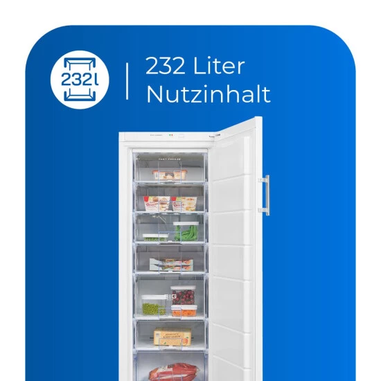 Besorgen 🎁 Exquisit Gefrierschrank GS27-H-280E Weiss | Standgerät | 232 L Volumen | Weiß 🎁 6 Besorgen 🎁 Exquisit Gefrierschrank GS27-H-280E Weiss | Standgerät | 232 L Volumen | Weiß 🎁 – Bild 4