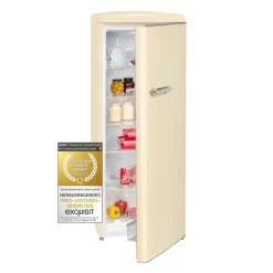Angebote 🛒 Exquisit Retrokühlschrank RKS325-V-H-160F Magnolienweiss | Standgerät | 229 L Volumen | Magnolienweiß 🎉