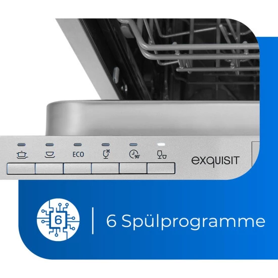Budget 👍 Exquisit Einbaugeschirrspüler EGSP2109-E-030E Silber | Vollintegriert | 9 Gedecke | Silber 🔔 5 Budget 👍 Exquisit Einbaugeschirrspüler EGSP2109-E-030E Silber | Vollintegriert | 9 Gedecke | Silber 🔔 – Bild 3