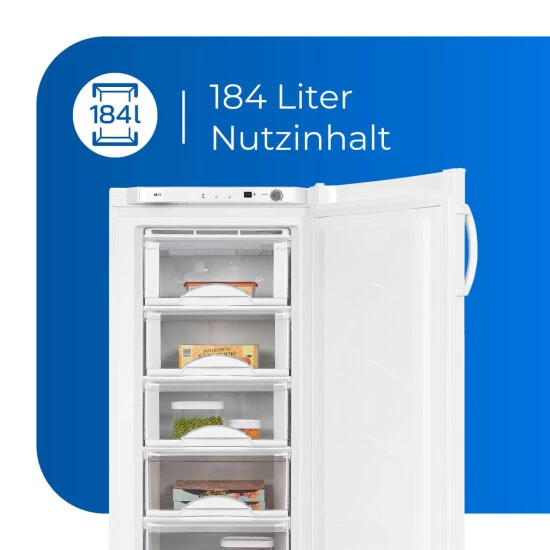 Blitzangebot 🎁 Exquisit Gefrierschrank GS184-H-100E Weiss | 184 L Nutzinhalt | Weiß 😍 5 Blitzangebot 🎁 Exquisit Gefrierschrank GS184-H-100E Weiss | 184 L Nutzinhalt | Weiß 😍 – Bild 3
